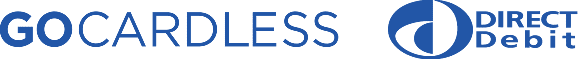 Logo for Gocardless monthly direct debit service.