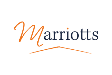 The Marriott logo on a black background.