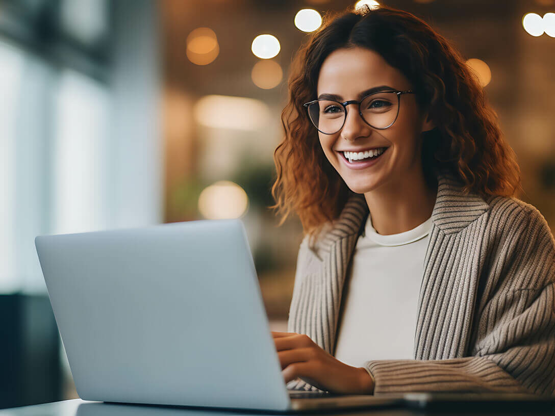 Lady on a laptop