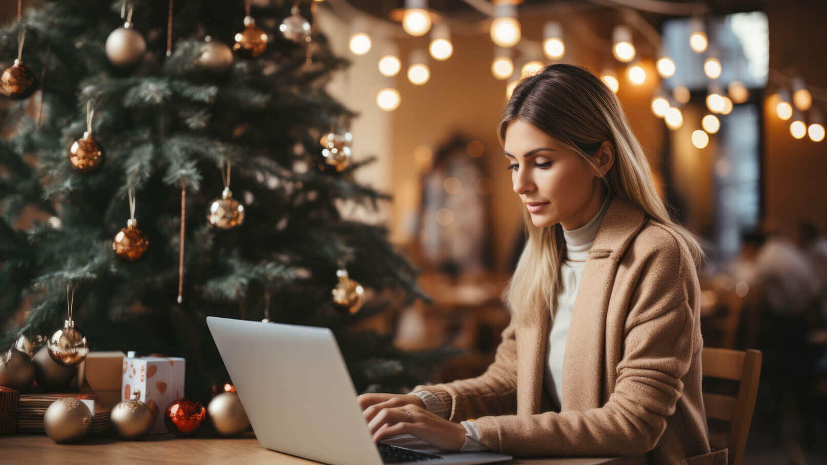 woman on a laptop