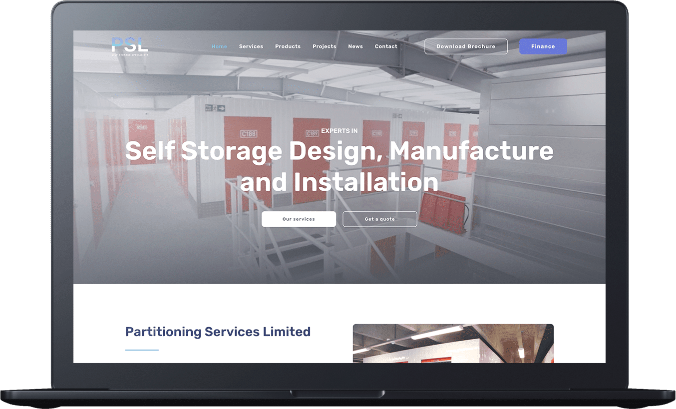 A website homepage for